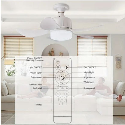 23Watt Screw Socket Fan E26/E27 Base Fan Light and Remote LED