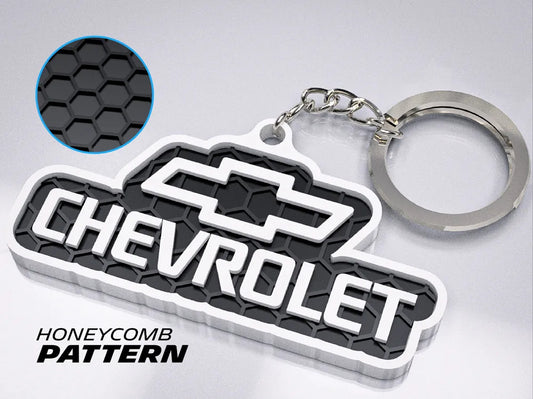 "Chevrolet" 3D Printed Honeycomb Key Chain