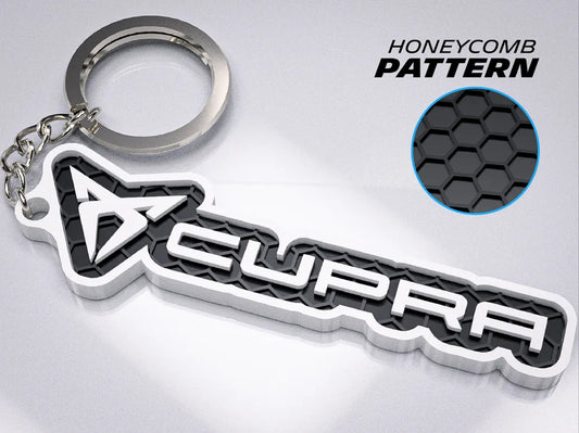 "Cupra" Honeycomb 3D Printed Key Chain