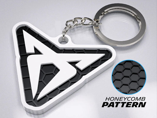 "Cupra Badge" 3D Printed Honeycomb Key Chain