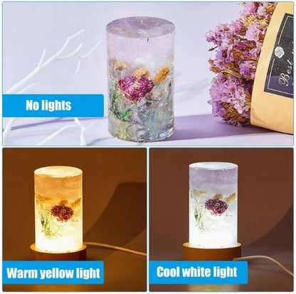 Cylinder LED Light Resin Silicone Mold Kit