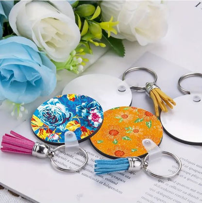 25PCS DIY Thermal Sublimation Blank Density Board Pendant Keychain