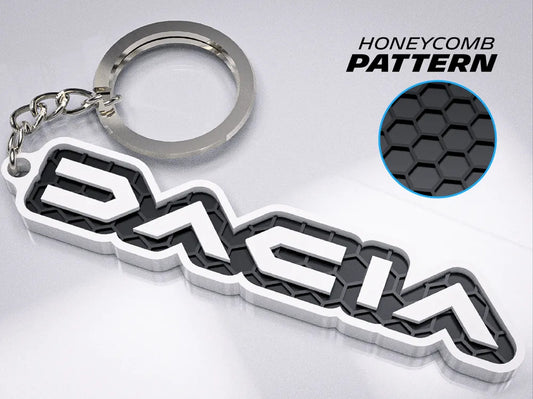 "Dacia" Honeycomb 3D Printed Key Chain