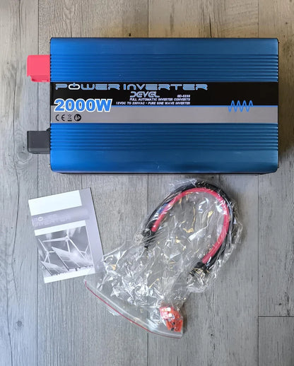 Devel 2000Watt 12v DC to 220v c Pure Sine Inverter - Clean and Stable Power for Sensitive Electronics