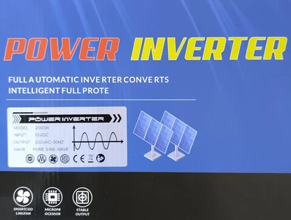 Devel 2000Watt 12v DC to 220v c Pure Sine Inverter - Clean and Stable Power for Sensitive Electronics