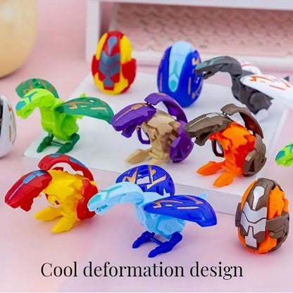 6pcs Dinosaur Transforming Robot Egg Toy Set