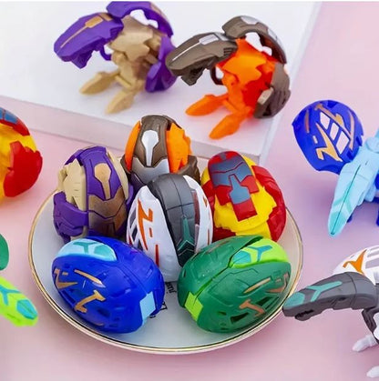 6pcs Dinosaur Transforming Robot Egg Toy Set