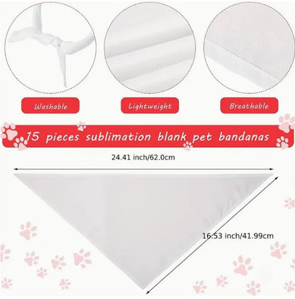 Sublimation Pet Bandana Heat Transfer Washable Triangle Dog Scarf