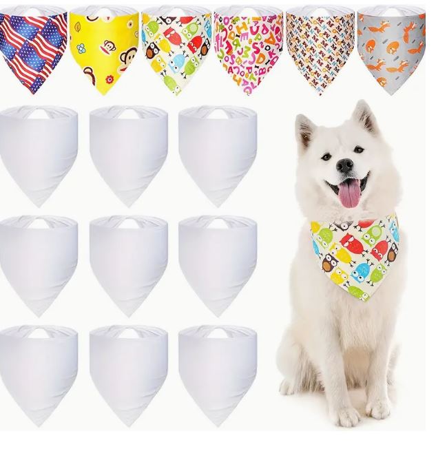 Sublimation Pet Bandana Heat Transfer Washable Triangle Dog Scarf