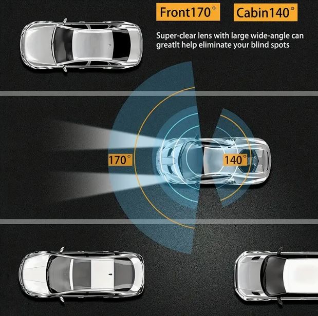 Dash Camera Front And Inside, 8.03cm Dash Cam 1080P