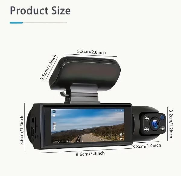 Dash Camera Front And Inside, 8.03cm Dash Cam 1080P