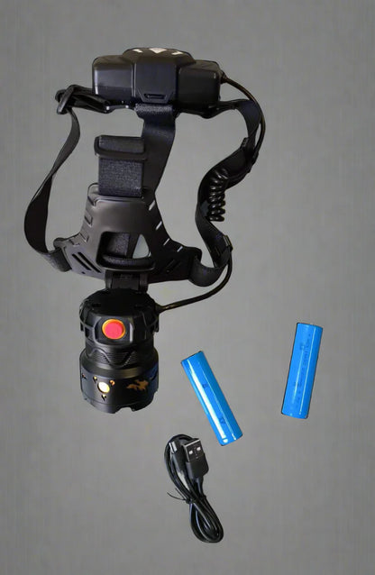 High Power Tactical Multiple Mode Headlamp with Zoom