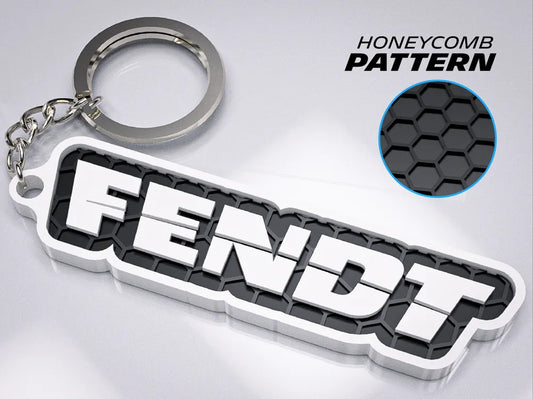 "Fendt" Honeycomb 3D Printed Key Chain