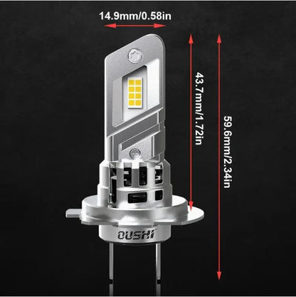 H7 LED Headlight Bulbs - Ultra Compact Mini Design