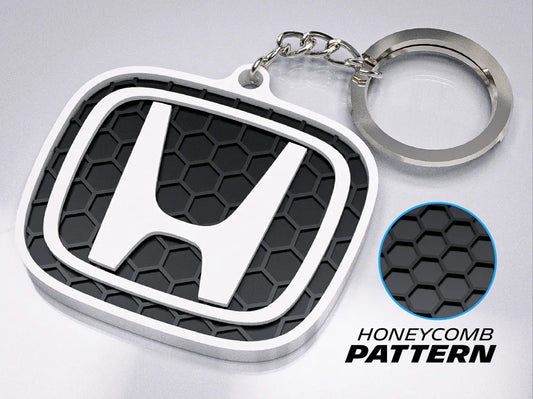 "Honda Badge" Honeycomb 3D Printed Key Chain