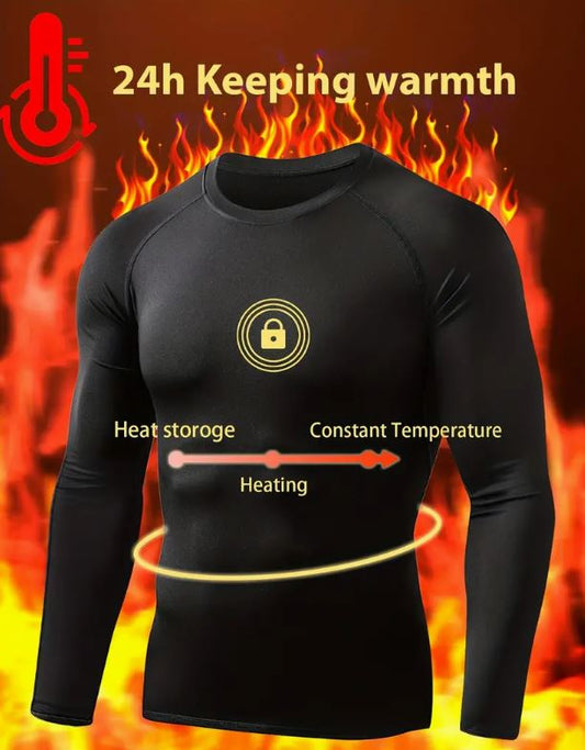 HOPLYNN Thermal Underwear Men's Moisture Wicking Baselayer Breathable Active Shirt