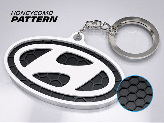 "Hyundai Badge" Honeycomb 3D Printed Key Chain