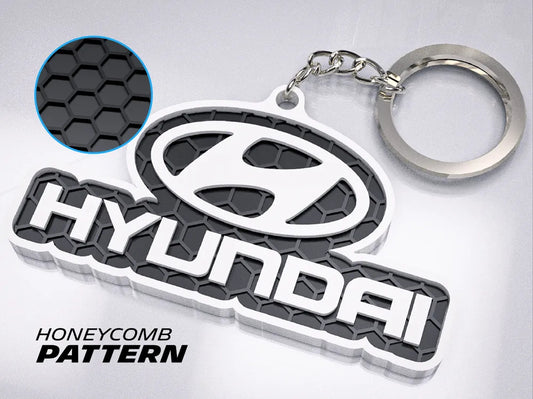 "Hyundai" Honeycomb 3D Printed Key Chain