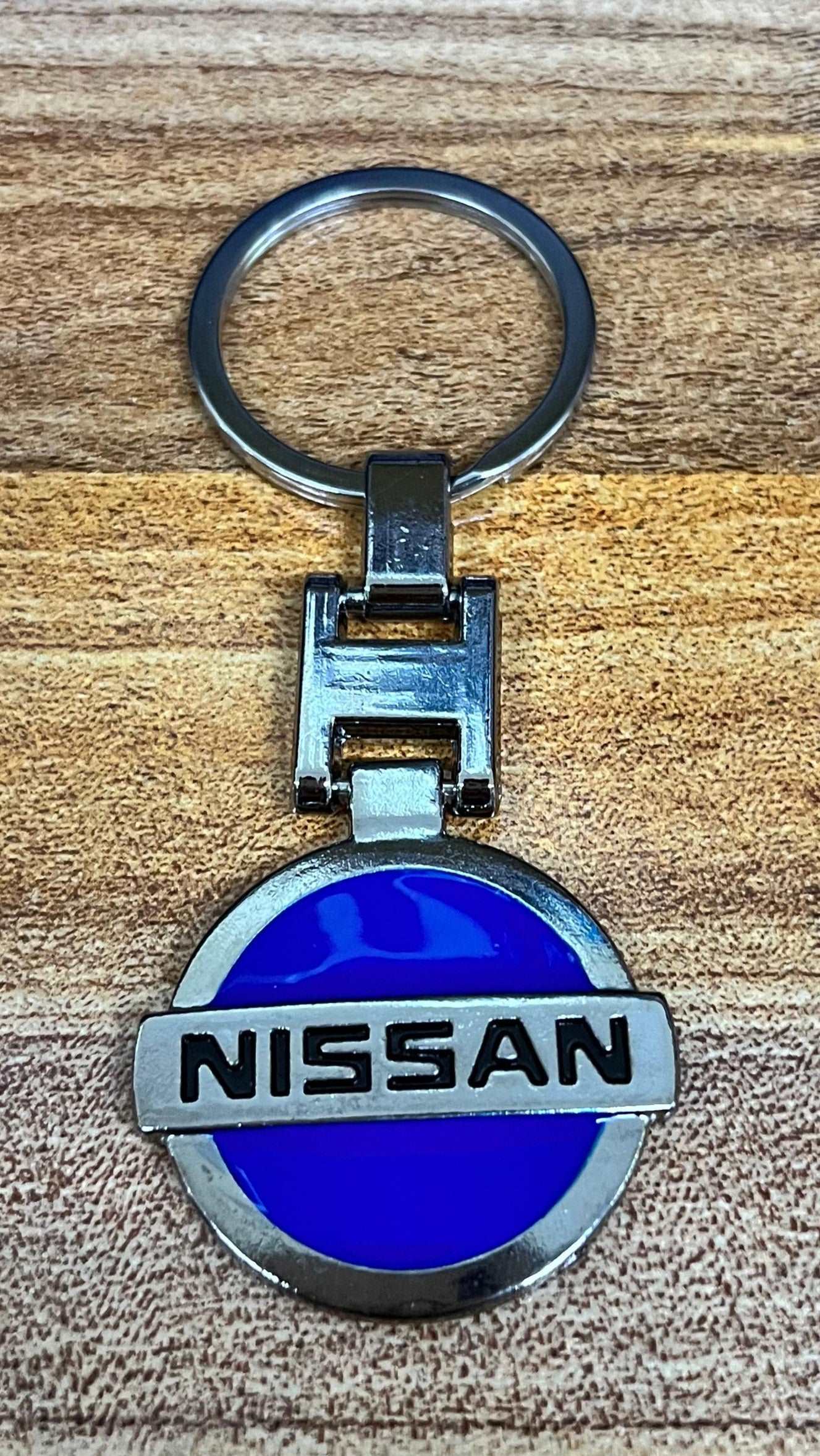 Silver & Blue Nissan Keyring