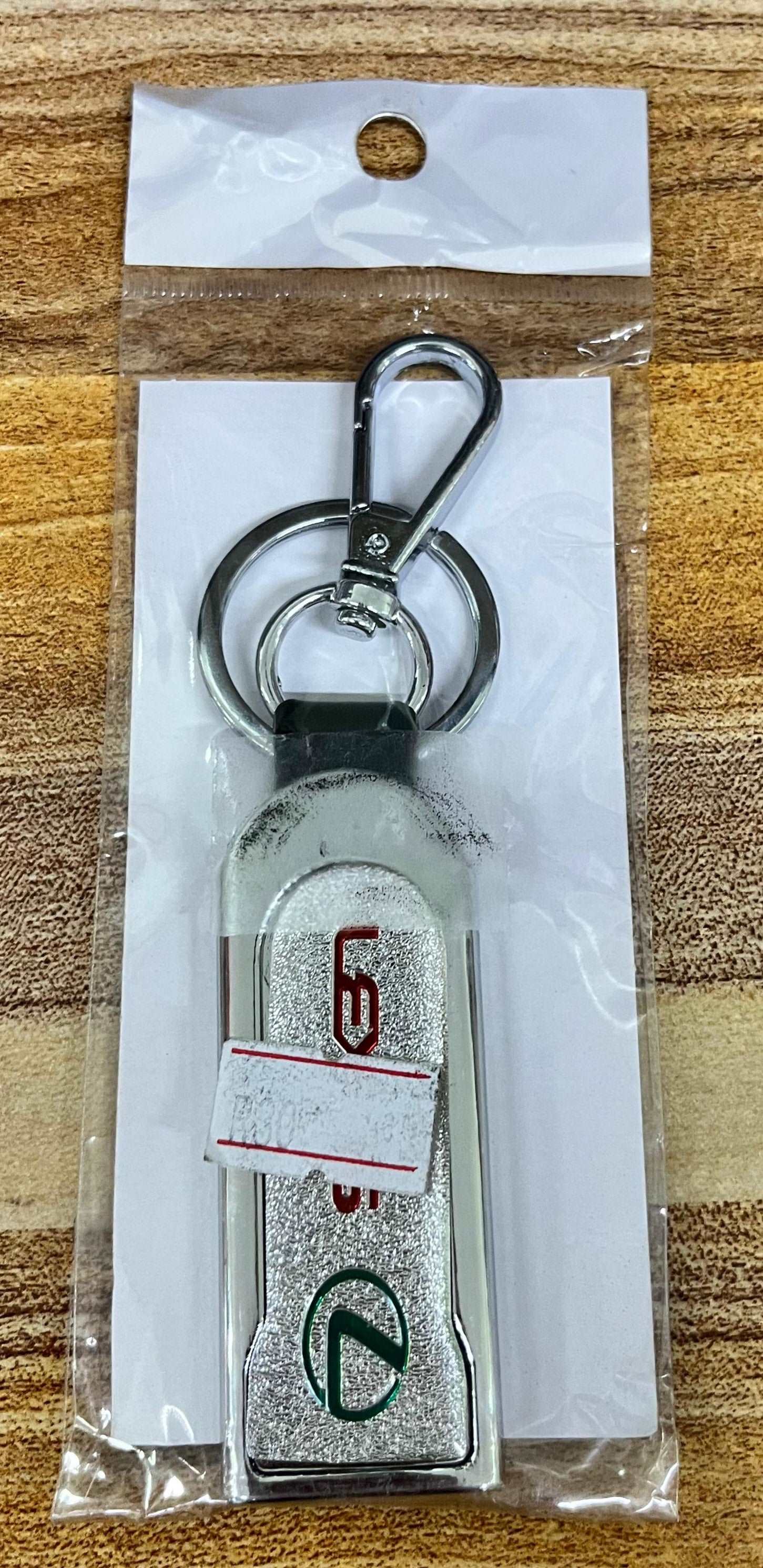 Silver & Red Lexus Keyring