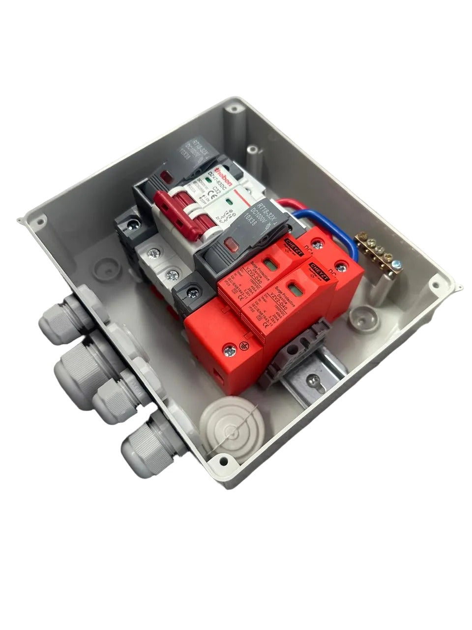 Solar photovoltaic PV DC Combiner Box Surge Lightning Protection 1 input 1 out DC 600V