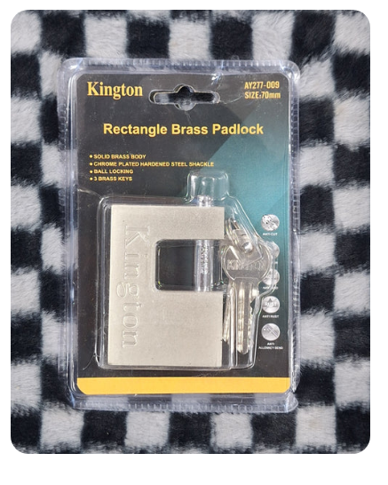Rectangle Brass Padlock 70mm