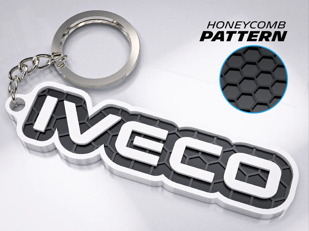 "Iveco" Honeycomb 3D Printed Key Chain