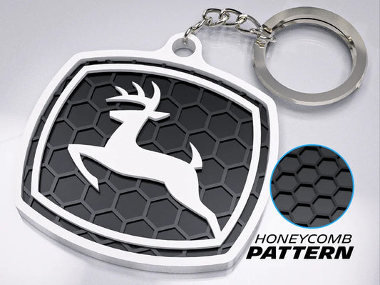 "John Deer" Honeycomb 3D Printed Key Chain