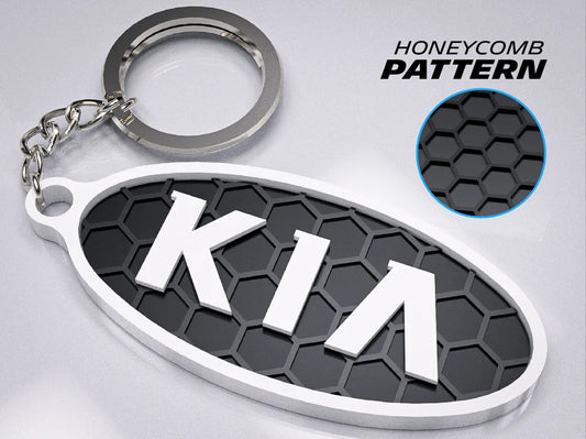 "KIA (Old)" Honeycomb 3D Printed Key Chain