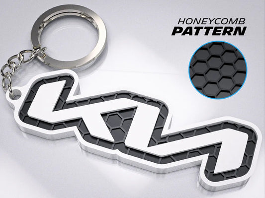 "KIA (New)" Honeycomb 3D Printed Key Chain