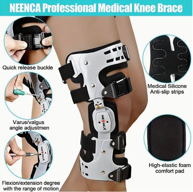 NEENCA Unloading ROM Knee Pads, Hard Shell Adjustable Recovery Brace