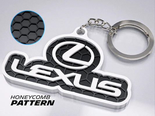 "Lexus" Honeycomb 3D Printed Key Chain