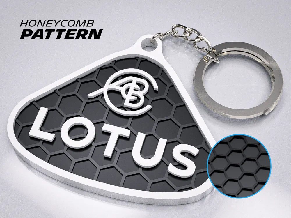 "Lotus" Honeycomb 3D Printed Key Chain