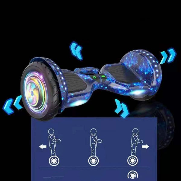 10 Inch Smart Auto Balance Hoverboard With Bluetooth Speaker And LED Light