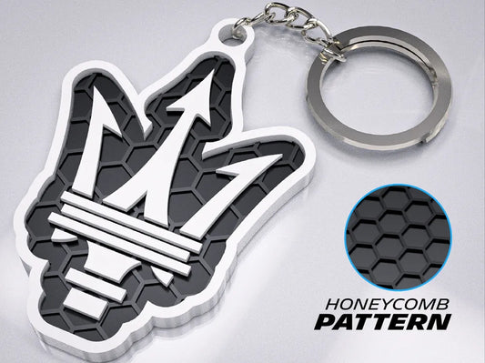 "Maserati" Honeycomb 3D Printed Key Chain
