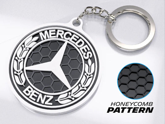 "Mercedes Benz" Honeycomb 3D Printed Key Chain