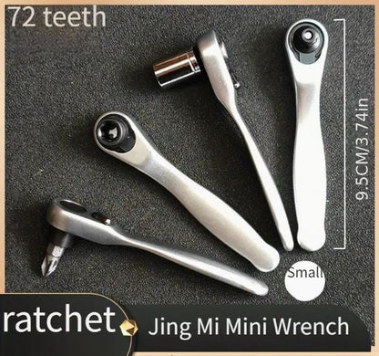 Compact Multi-Tool Ratchet Wrench - Carbon Steel, Dual-Direction