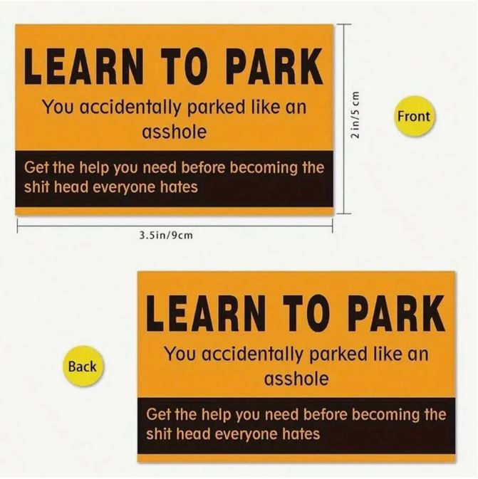 50pcs Funny Misbehavior Parking Cards