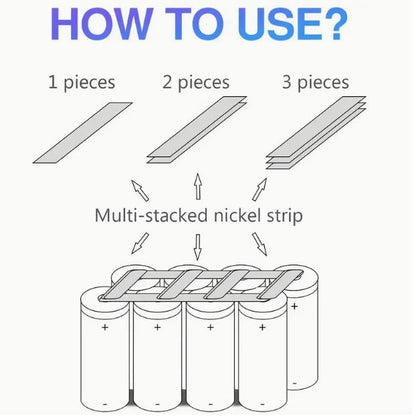 1pc Nickel Strips For 18650 Soldering Tab For High Capacity Lithium, Li-Po Battery