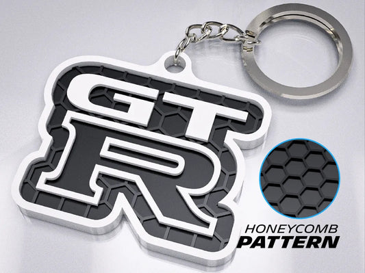"Nissan GTR" Honeycomb 3D Printed Key Chain