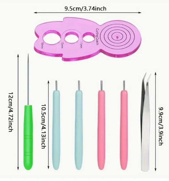 7pcs Paper Quilling Tools Slotted Kit