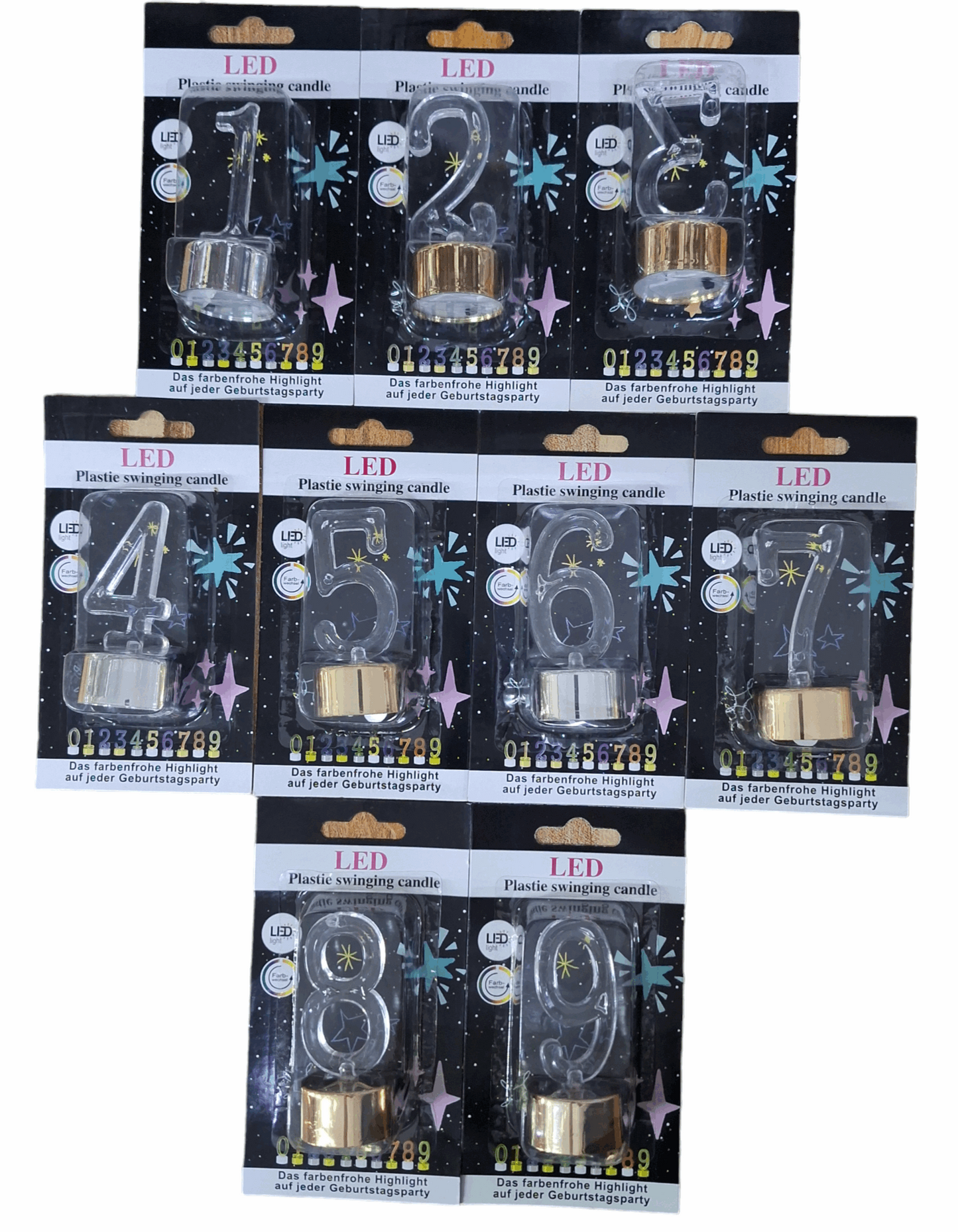 LED Plastic Numeric Candles