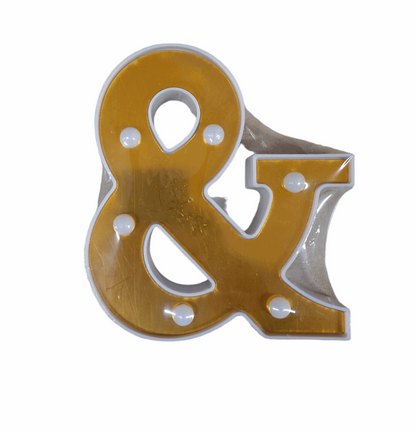 Decorative Letters That Light Up - Gold and White