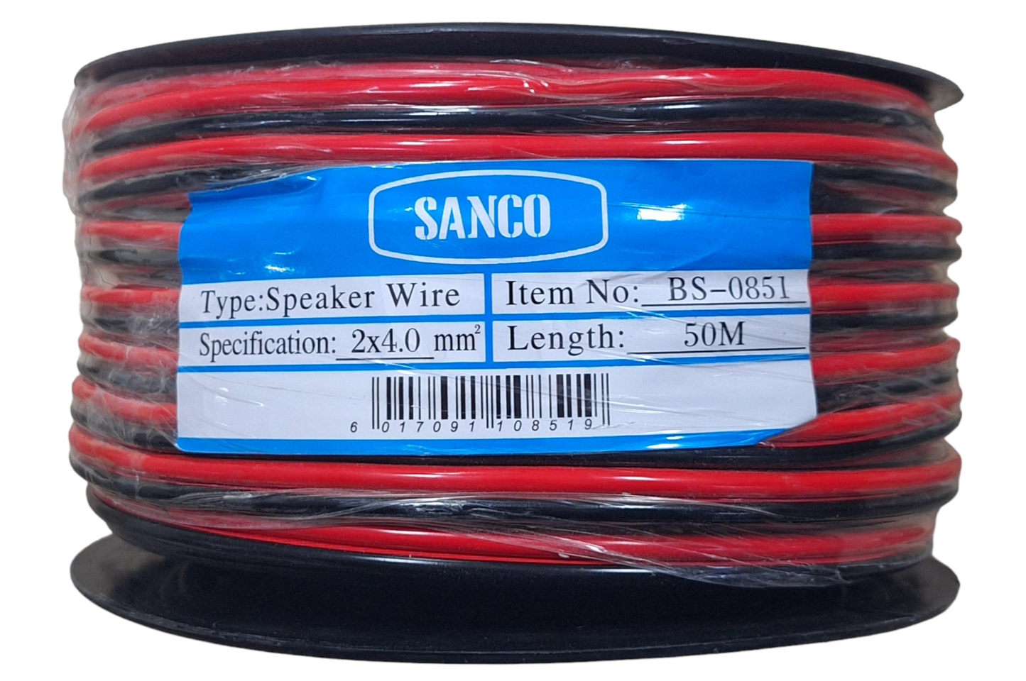 Red & Black Speaker Wire - 50m 2x4.0mm²