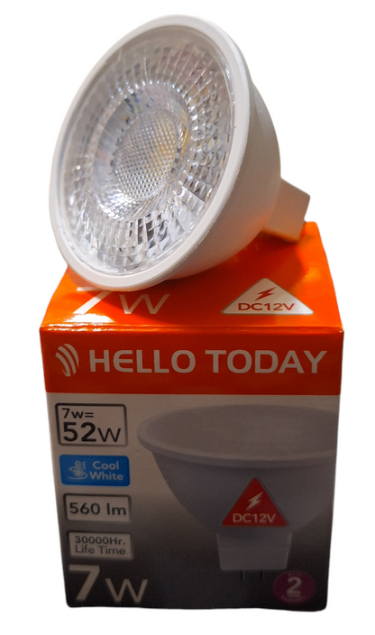 Hello today, 7 watt Cool White Down Light - DC 12V GU5.3