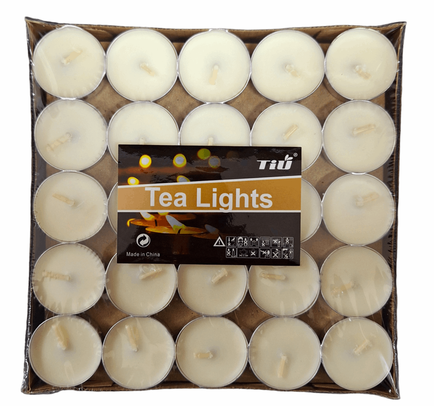 100pc Tea Light Candles - Diameter 3.5cm