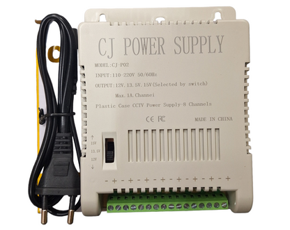 CJ 8 CHANNEL 220v to 12V CCTV Power Supply