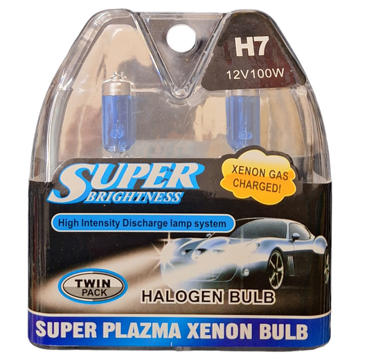 H7 12V 100W Xenon Halogen Bulbs - 2 pack