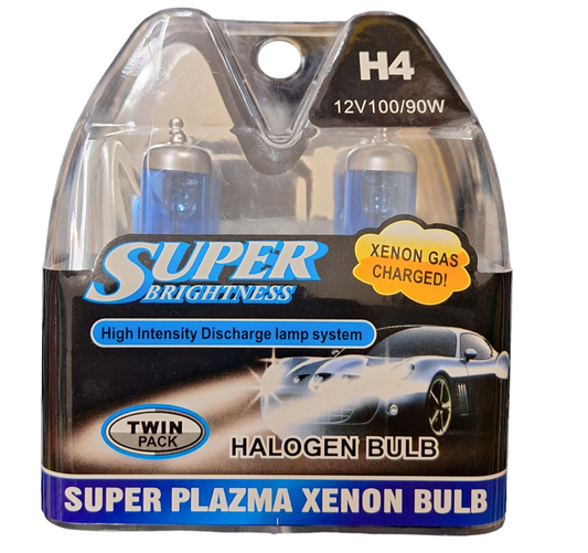 H4 12V 90/100W Xenon Halogen Bulbs - 2 pack