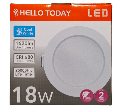 Hello Today LED Panel Light - 18 Watts Round Panel Cool White